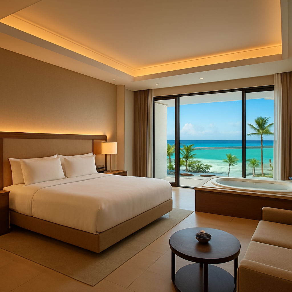 Luxurious all-inclusive suite with ocean view at Hard Rock Hotel