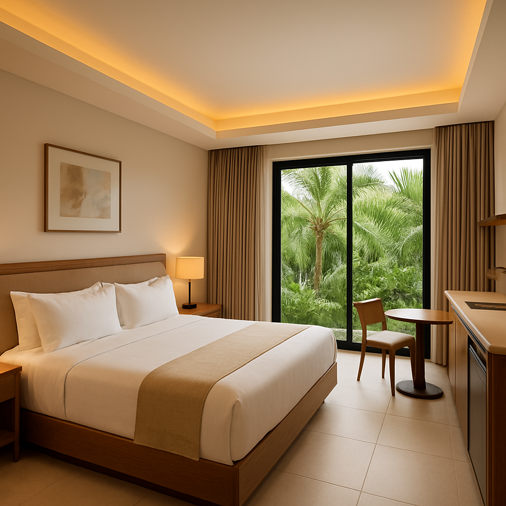Stylish self-contained suite interior at Probar Suites